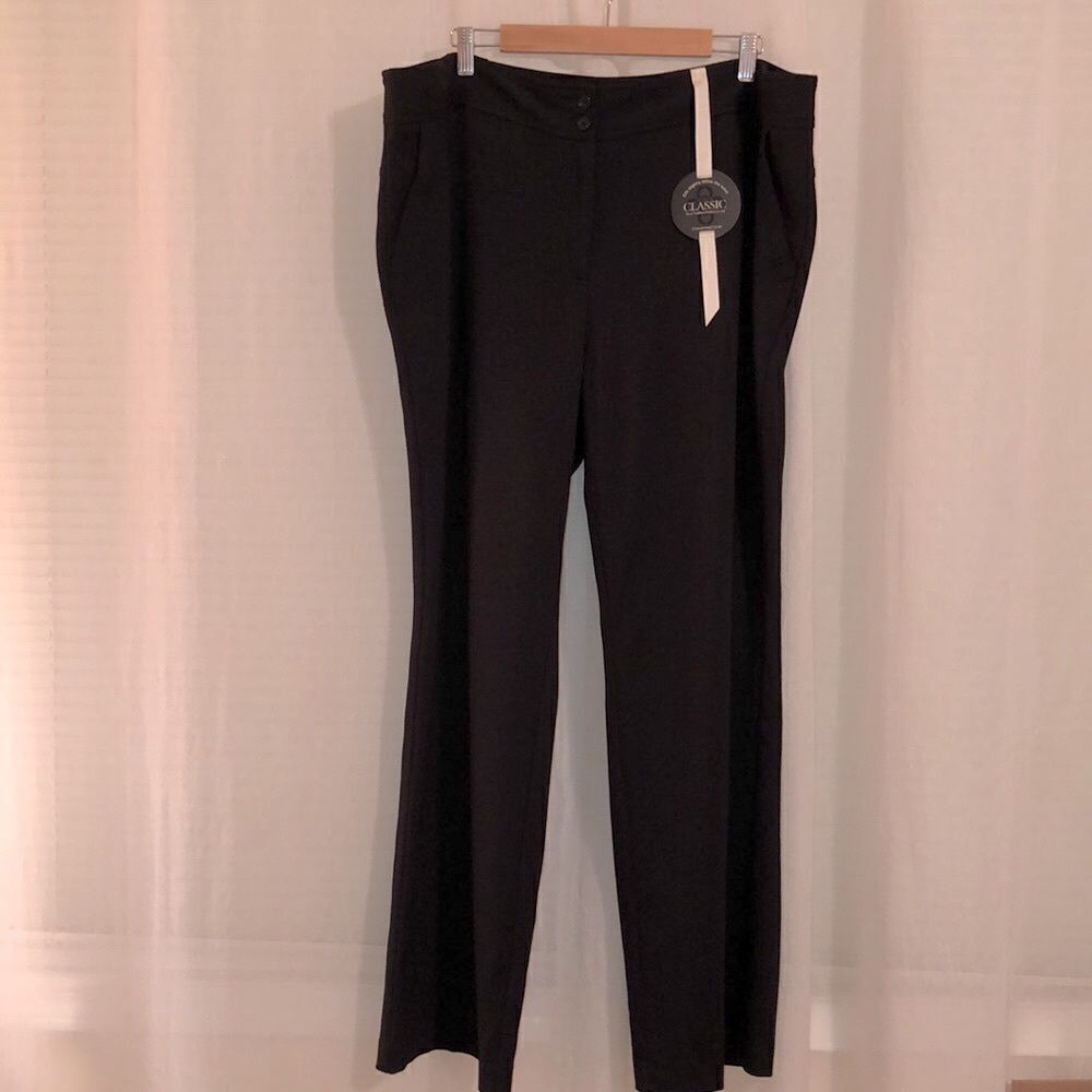 Charter Club 22W Classic Regular Fit Slightly Below Waist Knit Professional Pant